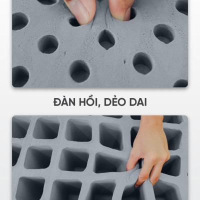 Nệm cao su thiên nhiên than hoạt tính Tatana Cool Grey