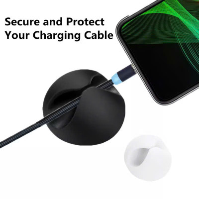 SET 5 Nút Silicon Giữ Dây, Dán Cố Định Dây Cáp Sạc, Dây Điện, Tai Nghe Sắp Xếp Gọn Gàng Cho Bàn Làm Việc. Takyhome 5680