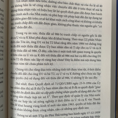 Án lệ Việt Nam - Phân tích và luận giải, tập 1 từ án lệ 01 đến án lệ 43 (tái bản lần thứ hai)