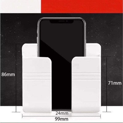 Kệ Dán Tường Để Remote - Giá Đỡ Sạc Điện Thoại Có Móc Treo Giữ Dây Điện- Hàng Chính Hãng MINIIN