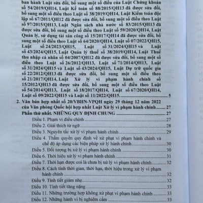 Sách Luật Xử Lý Vi Phạm Hành Chính sđ, bs 2024 – Hệ Thống Những Văn Bản Quy Định Chi Tiết Thi Hành (V2556T)