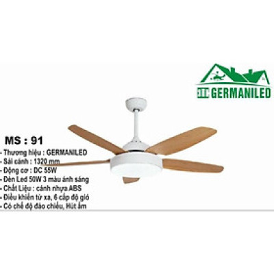 BH 5 năm  quạt trần trên nhà đèn hiện đại, nguyên nhân DC lõi đồng phối hợp LED 3 màu AS, đảo chiều hút ẩm, ĐK không chạ