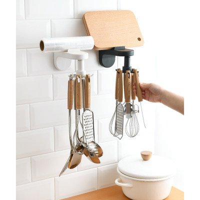 Móc dán tường lớn có thanh đỡ để đồ vật nặng - Dán trần nhà hay kệ tủ - Có thể treo ngược - Chùm móc tròn có nhiều móc con - Màu đen - Màu trắng - Màu xám