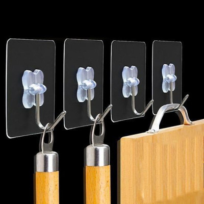SET 20 Móc Dán Tường Trong Suốt, Treo Đồ Dùng Tiện Dụng Đa Năng Trong Gia Đình, Móc Dính Tường Siêu Dính, Giá Rẻ, Taky Home 2213set20