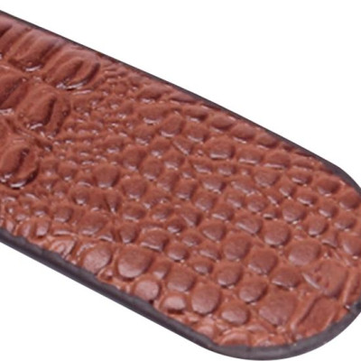 Thắt Lưng Nam Da Thật Vân Cá Sấu Huy Hoàng HT4115 (120 x 3.5 cm) - Nâu