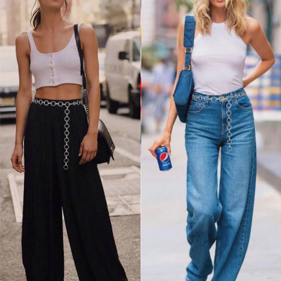 Xích thắt lưng vòng tròn retro cá tính