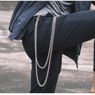 Xích đeo quần 2 tầng phong cách hip hop punk rock Âu Mỹ