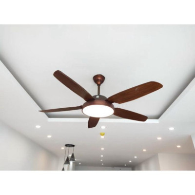 BH 5 năm  quạt trần trên nhà đèn hiện đại, nguyên nhân DC lõi đồng phối hợp LED 3 màu AS, đảo chiều hút ẩm, ĐK không chạ