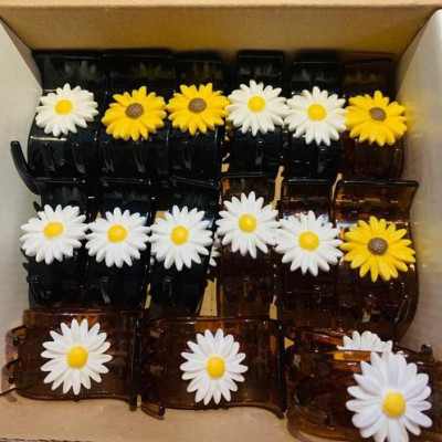 Kẹp gấp bông cúc họa mi hoa nhỏ - kẹp càng cua 3 răng