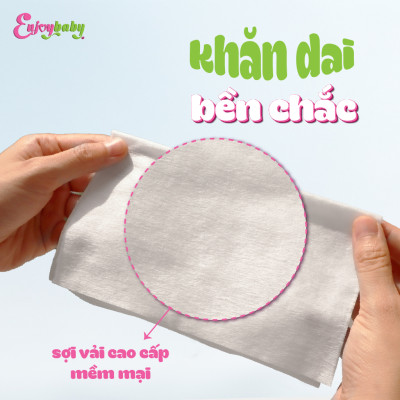 Khăn ướt baby ENJOY mềm mại, dưỡng ẩm, tiện dụng, đạt chuẩn sức khỏe SGS - Gói 20/50/80 tờ