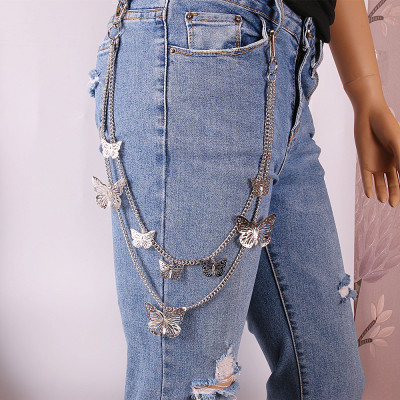 Dây xích đeo quần jeans mix cánh bướm độc đáo