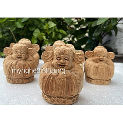 Tượng thần tài mini bằng gỗ ngọc am thơm nức kt cao 10×8×8cm