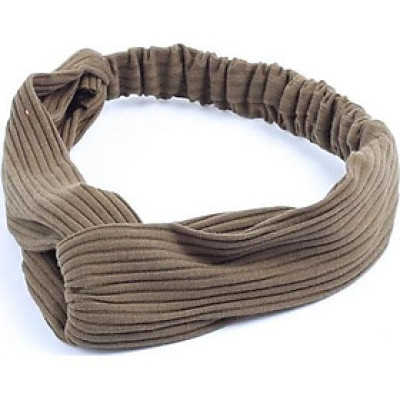 Băng Đô Vải Cài Tóc Thun Màu Nâu Sẫm