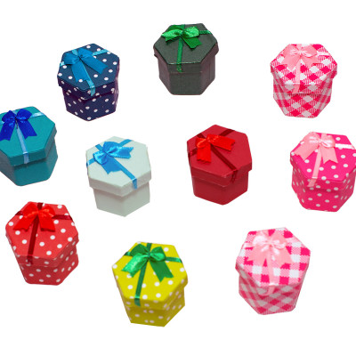 10 Hộp Quà Lục Giác Nhí L008 - 4.5 x 3 cm - giao ngẫu nhiên