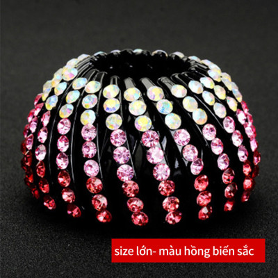 Kẹp búi tóc tròn đính đá cực đẹp Kiểu Hàn Quốc sang trọng lấp lánh