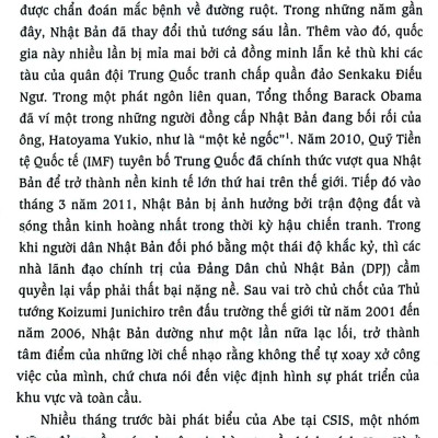 Tuyến Lợi Thế - Chiến Lược Lớn Của Nhật Bản Trong Kỷ Nguyên Abe Shinzo