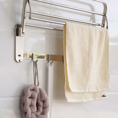 Kệ treo khăn tắm Inox SUS 304 đa chức năng Eurolife EL-B5 NEW (Trắng bạc)