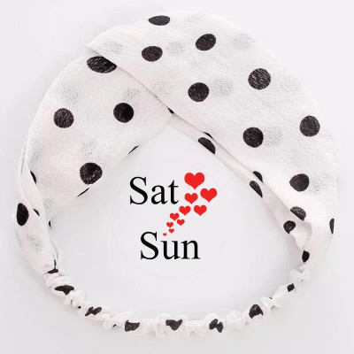 Băng Đô Turban Vải Họa Tiết Chấm Bi Dùng Khi Trang Điểm Đi Chơi...