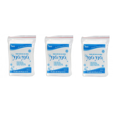 Combo 3 bịch Khăn vải khô đa năng Mama (bịch 240 tờ)
