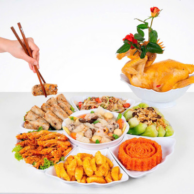 Đĩa thuyền đựng gà ,  đựng hoa quả thắp hương thiết kế sang trọng , tinh sảo 