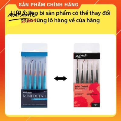 Bộ 5 Cọ Mini Detail Mont Marte - Mini Detail Brushe Set 5pc - BMHS0033
