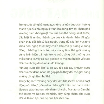Những Cuộc Đời Lớn - Các Nhà Hoạt Động Nổi Tiếng