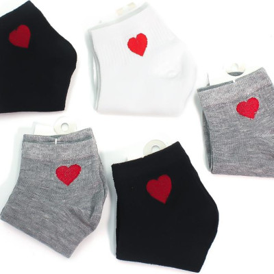 Combo 5 Đôi Tất Nữ Cotton Trái Tim PK028