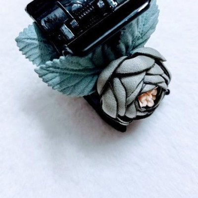 Kẹp tóc sau - kẹp tóc hoa hồng xanh