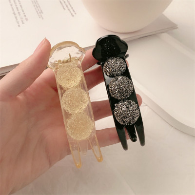 Kẹp Tóc Càng Cua Kết Ngọc Cỡ Lớn, Búi Tóc Siêu Xinh, Kẹp Tóc Dài