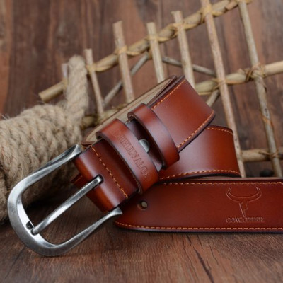 Thắt Lưng Da Bò Chính hãng COWATHER XF011 Nâu Vàng