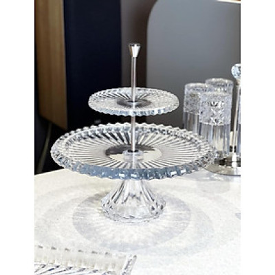 Kệ bánh 2 tầng pha lê Vessen IVV Hàng chính hãng