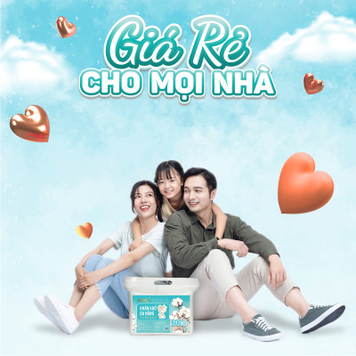 Combo 3 khăn vải khô đa năng HappyKids EcoWipes 600/900GR túi siêu tiết kiệm không chất tẩy trắng