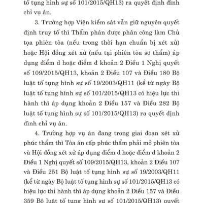 Các Nghị Quyết Của Hội Đồng Thẩm Phán Tòa Án Nhân Dân Tối Cao Hướng Dẫn Thi Hành Bộ Luật Hình Sự Hiện Hành