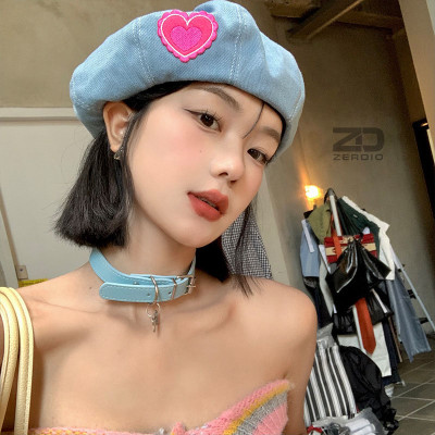 Mũ Nồi Nữ Denim, Nón Beret Phong Cách Hàn Quốc MNN014