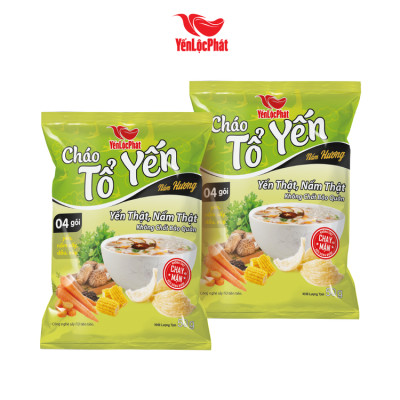 (Thùng 30 gói) - Cháo Tổ Yến Chay Nấm Hương Yến Lộc Phát - Ăn liền - Gói 50g