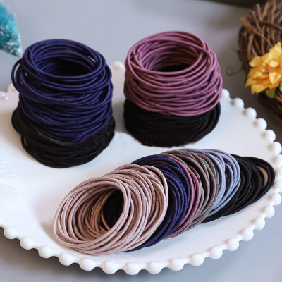 Túi 100pcs chun buộc tóc cho nữ siêu dai và đàn hồi, nhiều màu sắc