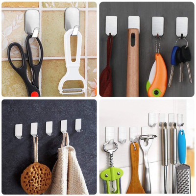 Móc Dán Tường Siêu Dính, Móc Treo Đồ Đa Năng, Móc Inox Siêu Chắc Chắn, Chịu Lực Tốt, Tiện Lợi, Taky Home 2001-2002