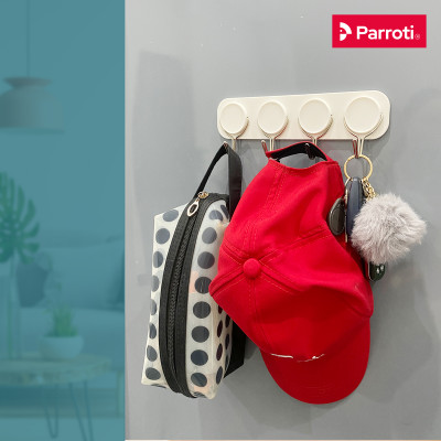 Thanh 4 Móc Treo Dán Tường, Móc Treo Đồ Đa Năng Parroti Handy HD41