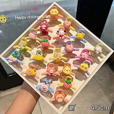 Set 10 Kẹp Càng Cua gắn charm Siêu Xinh Cho Bé - kẹp tóc đuôi ngựa bé gái - phụ kiện tóc cưng xỉu