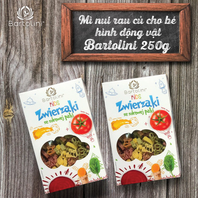 Mì nui rau củ cho bé hình động vật Bartolini 250g