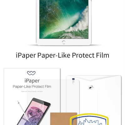 Dán màn hình Paperlike cho iPad 10.2 inch Gen 7, Gen 8, Gen 9 hiệu WIWU nhám chống xước, chống bám vân tay, cảm giác viết vẽ như trên giấy cao cấp - Hàng chính hãng