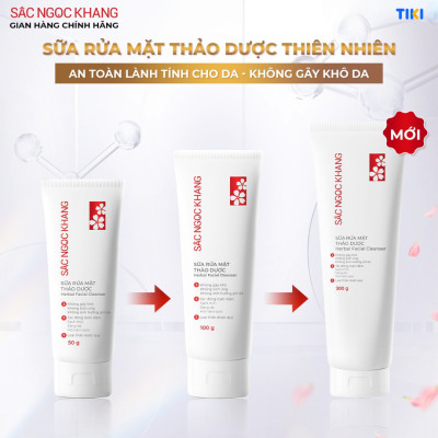 Sữa rửa mặt Thảo Dược Sắc Ngọc Khang 100g  Sạch Mịn, Sáng Da, Mờ Nám Sạm