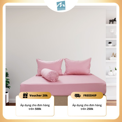 Bộ Ga Giường Cotton Cao Cấp MYM - Chất Liệu 100% Tự Nhiên | Bao Gồm 4 Món | Nhiều Màu sắc