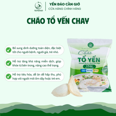 Yến Đảo - Thùng 30 Gói Cháo Yến Chay Chất Lượng Giàu Dinh Dưỡng Ăn Liền Tiện Lợi