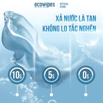 Khăn Ướt Flushable EcoWipes Gói 1 Tờ Khăn Lau Vệ Sinh Tự Phân Hủy Trong Nước 