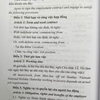 Hợp Đồng Trong Lĩnh Vực Lao Động 