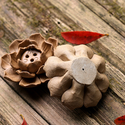 Hoa gốm cắm trầm nặn tay nghệ thuật