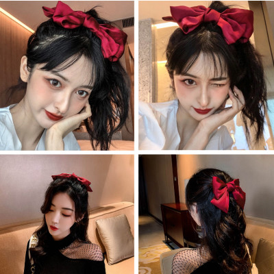 Kẹp tóc nơ Hàn Quốc bản to, kẹp nơ sau dễ thương cực đẹp KT13 với chất liệu vải cao cấp đường may tinh tế