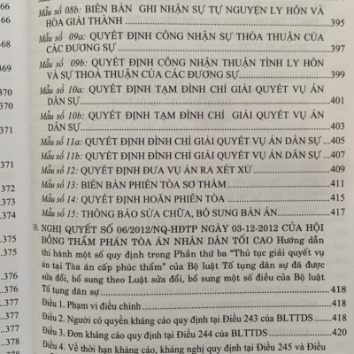 Hệ thống các nghị quyết của Hội đồng Thẩm phán Tòa án nhân dân tối cao về dân sự và tố tụng dân sự từ 1990-2023