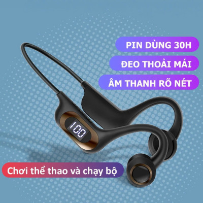 Tai Nghe Bluetooth VG06 Công Nghệ Âm Thanh Dẫn Xương Cao Cấp, Không Gây Đau Tai, Loại Tốt Chống Nước
